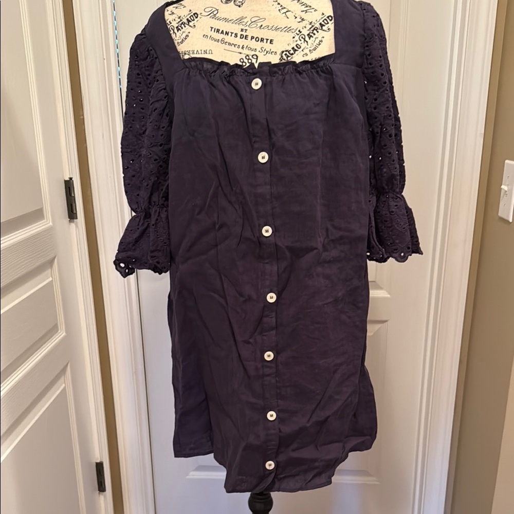 Fate Purple Button-Down Dress